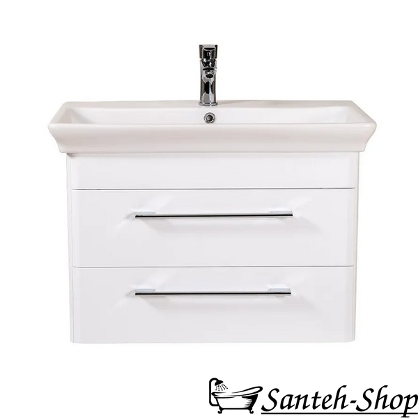 Dulap de baie suspendat AQUARODOS PAOLA 80 cu lavoar, 520x810x500 mm, alb PAOLA 80 foto