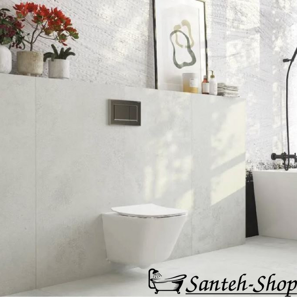 WC suspendat ROCA GAP A34H472000 fără ramă cu capac ULTRASLIM și sistem de &icirc;nchidere silențioasă A34H472000 foto