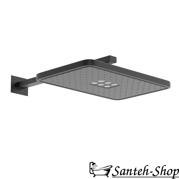 Душевая система IMPRESE BILOVEC t04800910SBC Click скрытого монтажа (термостат 3 функции, душ 320*210 мм ABS, лейка 3 режима, излив, шланг 1500 мм PVC) черный матовый t04800910SBC фото