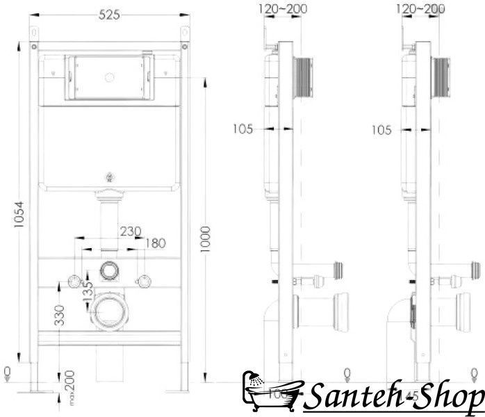 Instalatie pentru toaleta IMPRESE i1614 pneumatic 4in1 i1614 foto