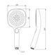 Duș de m&acirc;nă IMPRESE f03600101AU LSR-120GQ 120 mm comutator buton 3 moduri crom f03600101AU foto 2