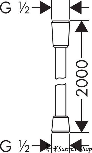 Furtun de duș Hansgrohe COMFORTFLEX 2,0 m (28169000) 823441291761 foto