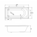 Cada acril IMPRESE VALTICE New b0700655070 150*70 cm, acrilic, fara picioare b0700655070 foto 2