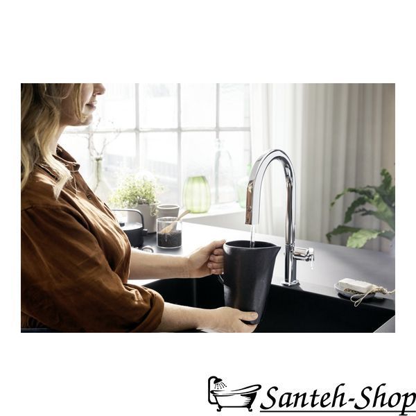 Смеситель для кухни Hansgrohe Aqittura M91 FilterSystem 210 1jet pull-out, Matt Black (76803670) 76803670 фото