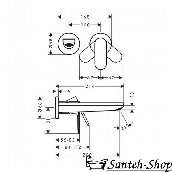Смеситель для умывальника Hansgrohe 72528000 Rebris S&nbsp;200 72528000 фото