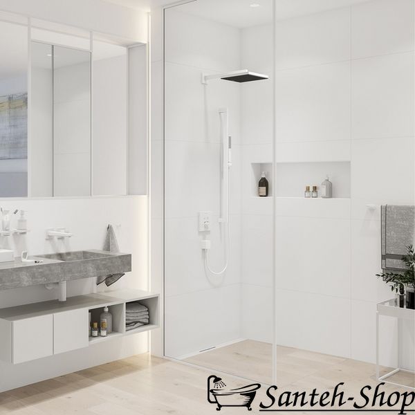 Duș fix Hansgrohe Pulsify E 260 1jet EcoSmart, alb mat (24331700) 24331700 foto