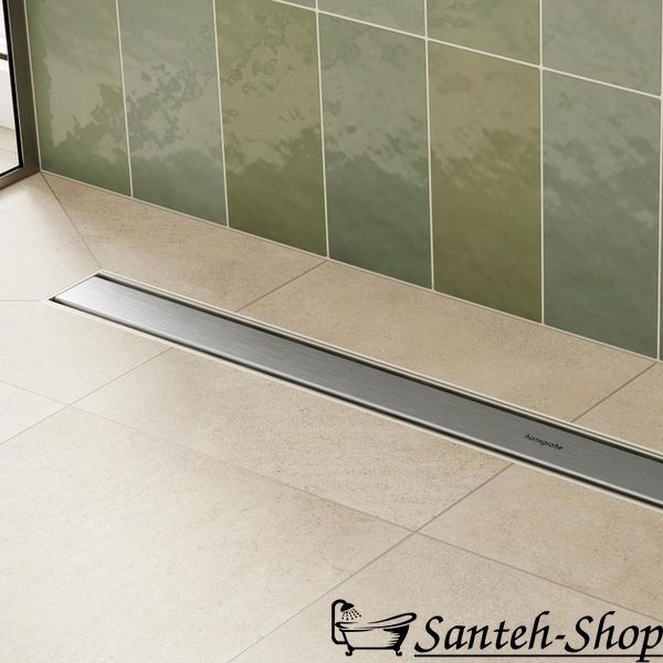 Scurgere de duș Hansgrohe RainDrain Compact Flat 80cm, oțel inoxidabil periat (56166800) 56166800 foto