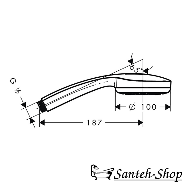 Duș de m&acirc;nă Hansgrohe 28580000 Croma 100 1jet crom 28580000 foto