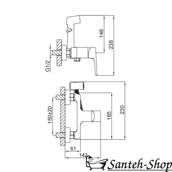 Baterie cu dus igienic Frap H71-6 F2071-6 F2071-6 foto