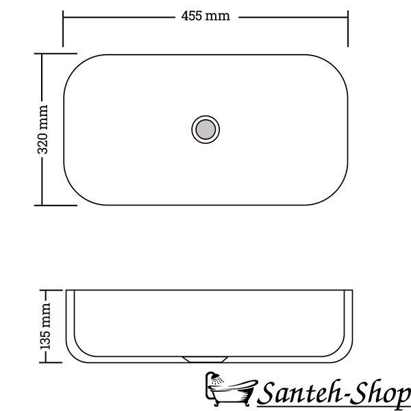 Lavoar IMPRESE i-FORM c06010603-46 de blat, 45,5 x 32 x 13,5 cm, alb с06010603-46 foto