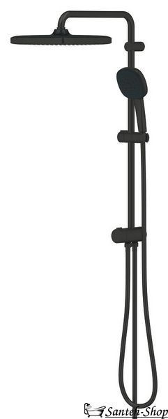 Душевая система Grohe Tempesta System 250 Cube Flex с переключателем, настенного монтажа, черный матовый (269772431) 269772431 фото