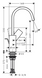 Baterie Hansgrohe 210 Vivenis fără set de scurgere, crom 75032000 75032000 foto 4