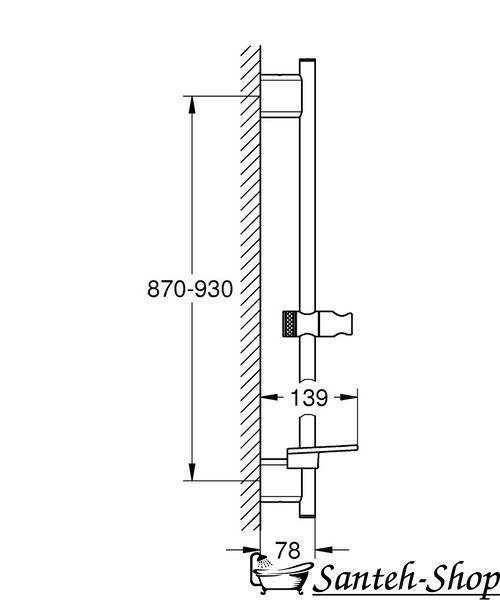 Sina de dus GROHE RAINSHOWER SMARTACTIVE 22125KF0 90cm 22125KF0 foto