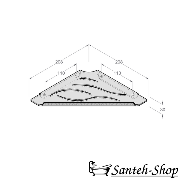 Угловая полка для душа DASKE Phusy SH/PH-0812W SH/PH-0812W фото