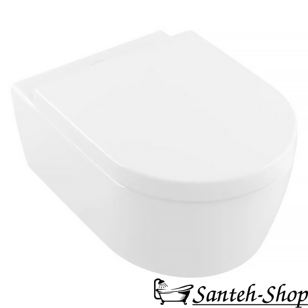 WC suspendat Villeroy & Boch Avento 5656HR01 DirectFlush 370x530x310 mm cu &icirc;nchidere silențioasă și capac QuickRelease 5656HR01 foto