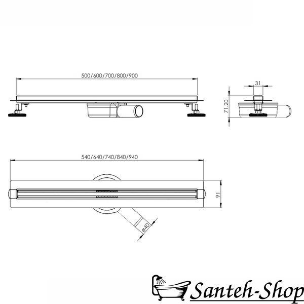 Rigola de dus VOLLE MASTER LINEA 9046.210704 linear 9046.210704 foto
