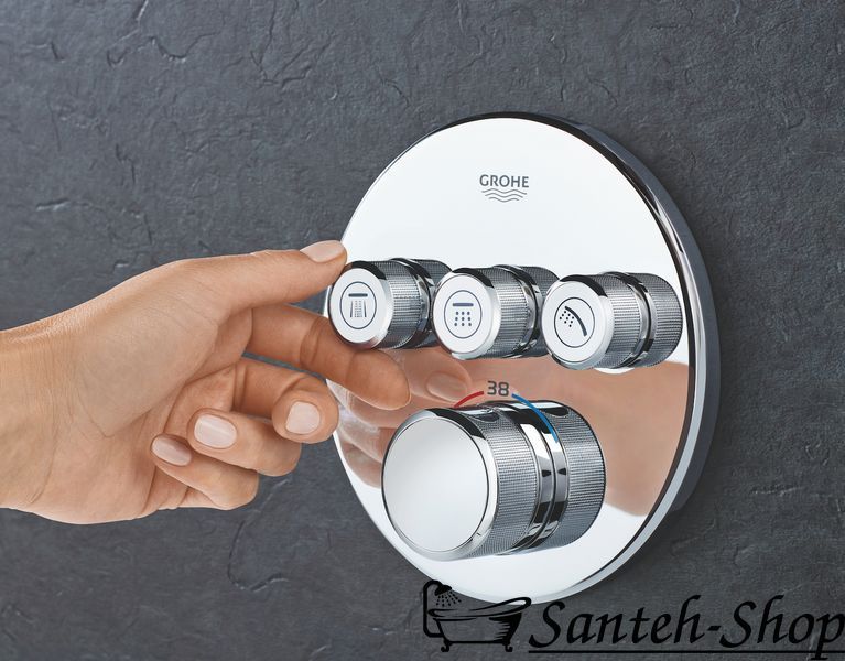 Termostat de duș/cadă GROHE SMARTCONTROL cu 3 butoane, placă de suprafață 29121000 foto