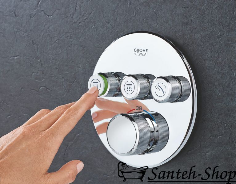 Termostat de duș/cadă GROHE SMARTCONTROL cu 3 butoane, placă de suprafață 29121000 foto