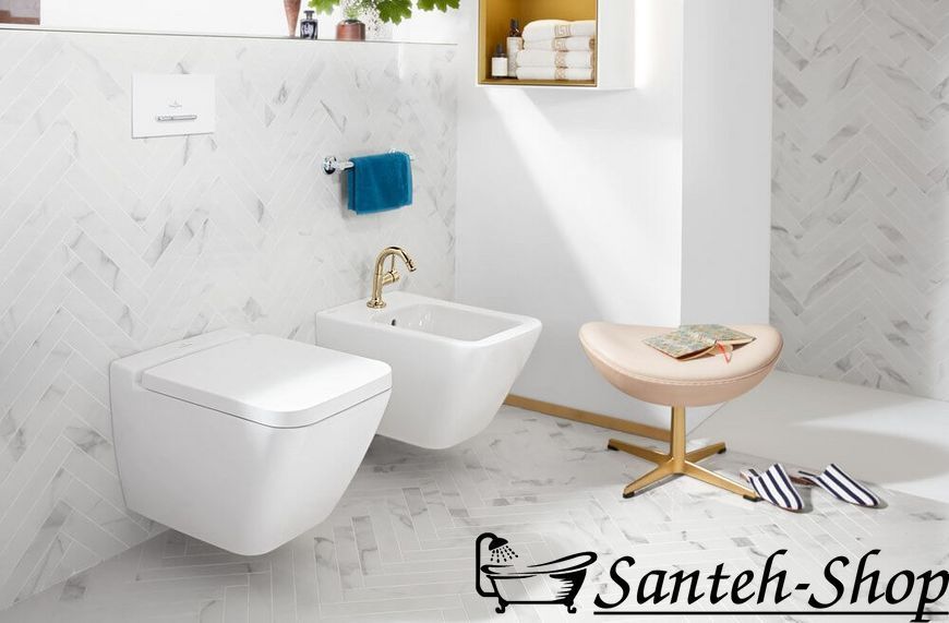 Биде подвесное Villeroy & Boch Finion 446500R1 Альпийский белый CeramicPlus 56x37.5x32 cm 446500R1 фото