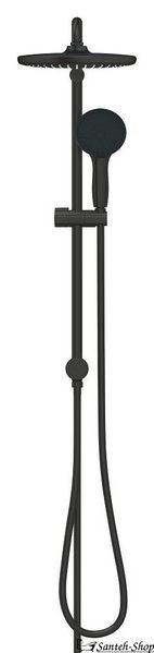 Sistem de duș Grohe Tempesta System 250 Flex cu deviator de perete, negru mat (269802431) 269802431 foto