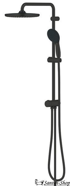 Sistem de duș Grohe Tempesta System 250 Flex cu deviator de perete, negru mat (269802431) 269802431 foto