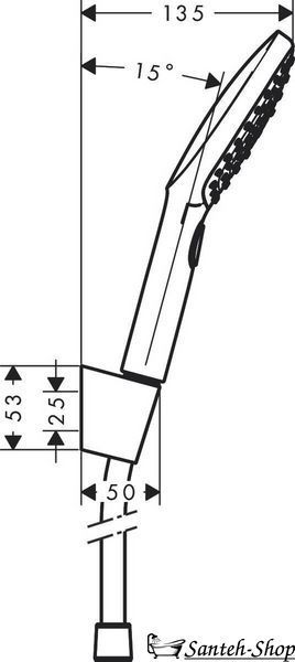 Душевой набор Hansgrohe Raindance Select E 120 3jet 160, хром/белый (26720400) 26720400 фото