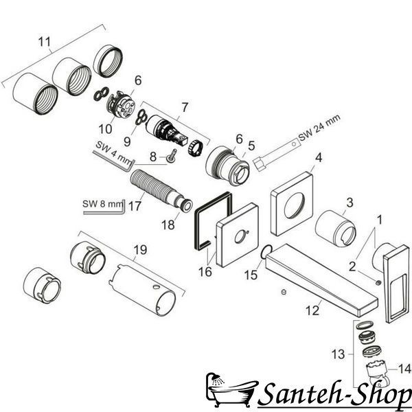 Baterie lavoar HANSGROHE METROPOL (74525000) 153234351591 foto