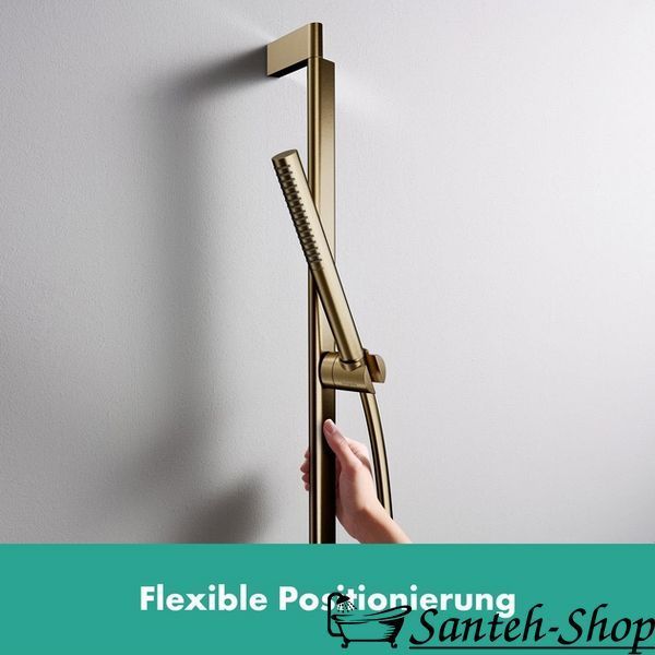 Bară de duș Hansgrohe Unica S Puro 90 cm cu furtun de 160 cm, bronz periat (24405140) 24405140 foto