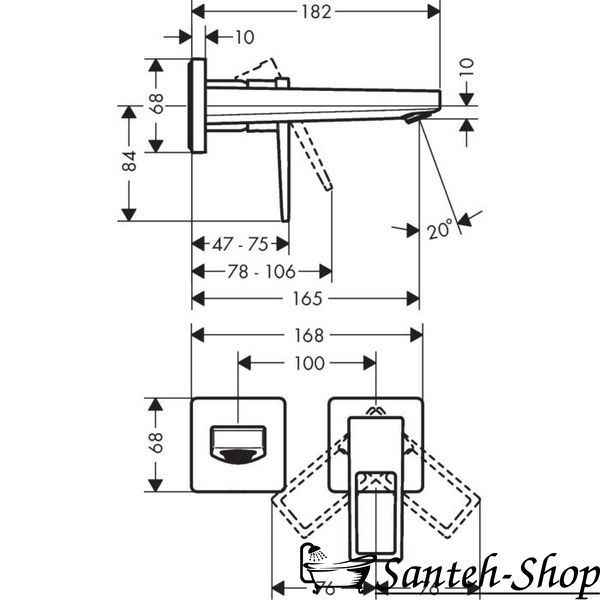 Baterie lavoar HANSGROHE METROPOL (74525000) 153234351591 foto