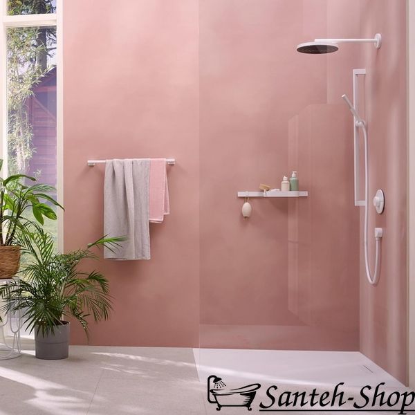 Bară de duș Hansgrohe Pulsify S 90 cm cu furtun de 160 cm, alb mat (24401700) 24401700 foto