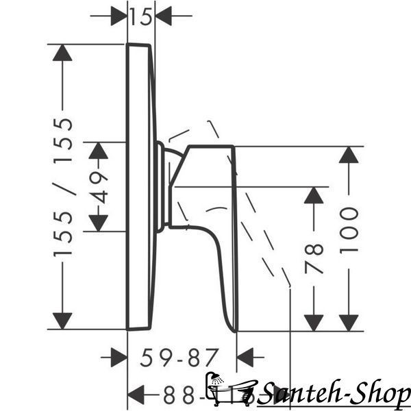 Baterie de dus Hansgrohe Talis E 71768000 71768000 foto