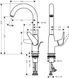 Baterie de lavoar Hansgrohe Novus 240 (71126000) 71126000 foto 5