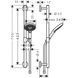 Set duș Hansgrohe Raindance Select S 120/110 cm 3Jet st&acirc;nga, alb/crom (26325400) 26325400 foto 3