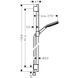 Set de duș Hansgrohe Raindance Alive Select S, Ecosmart 24603340 cu suport Unica S Puro 90, crom mat negru 24603340 foto 2