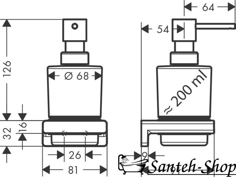 Dozator de sapun lichid Hansgrohe AddStoris 41745670 negru mat 41745670 foto