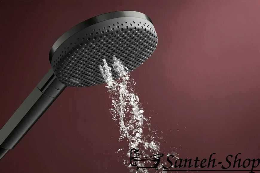 Set de duș Hansgrohe Raindance Alive Select S, Ecosmart 24603340 cu suport Unica S Puro 90, crom mat negru 24603340 foto