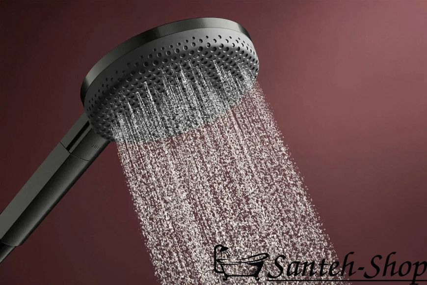 Set de duș Hansgrohe Raindance Alive Select S, Ecosmart 24603340 cu suport Unica S Puro 90, crom mat negru 24603340 foto