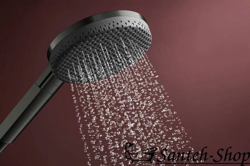 Set de duș Hansgrohe Raindance Alive Select S, Ecosmart 24603340 cu suport Unica S Puro 90, crom mat negru 24603340 foto